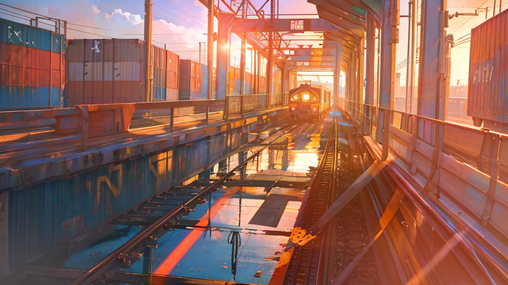 新川崎の鹿島田こ線歩道橋で桃太郎を観察（神奈川）