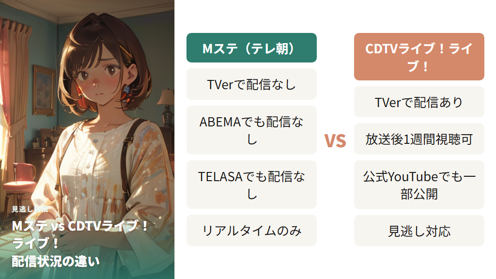 TVerでMステの見逃し配信が見れない理由