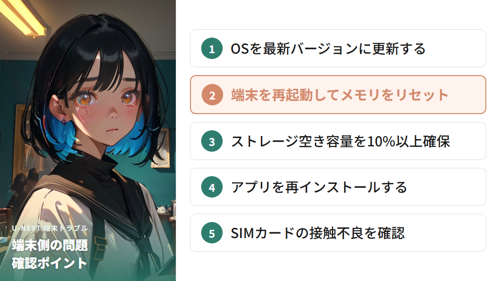 デバイス・端末の問題でU-NEXTが開かない場合