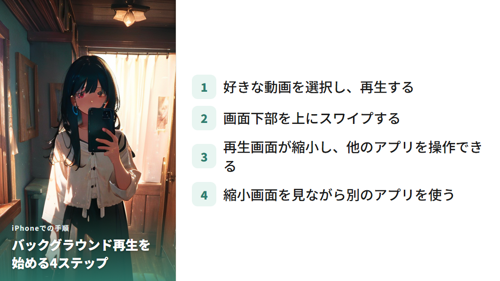 iPhoneでU-NEXTをバックグラウンド再生する方法