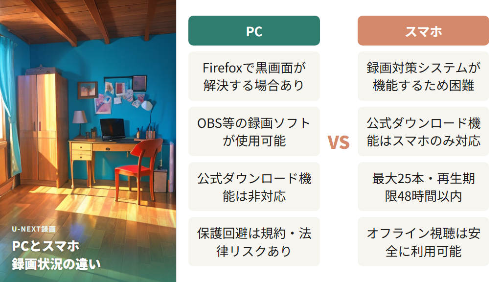 PCとスマホで録画状況が異なる理由