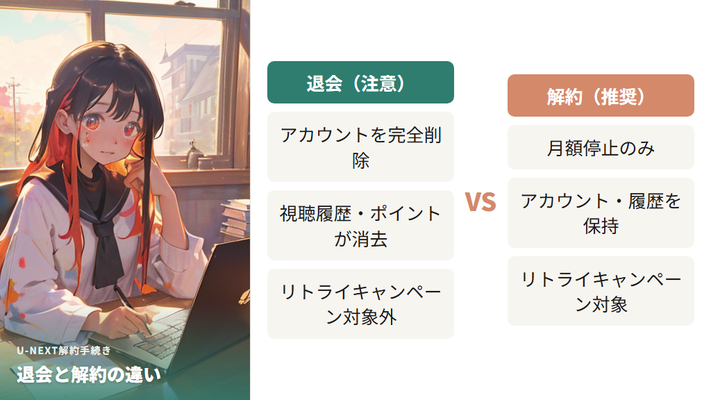 退会と解約の違い：リトライキャンペーンを受け取るために解約を選ぶ理由