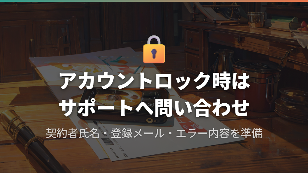 アカウントロック・利用停止が疑われる場合の対処法