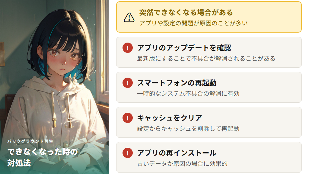 U-NEXTのバックグラウンド再生ができなくなったときの対処法