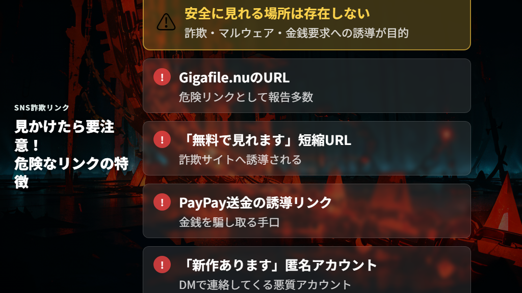 危険な詐欺リンクと見分け方
