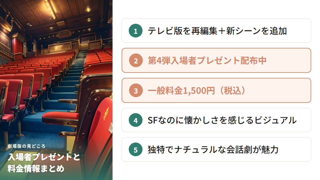 劇場版の見どころ・入場者プレゼントと料金情報【第4弾特典配布中】