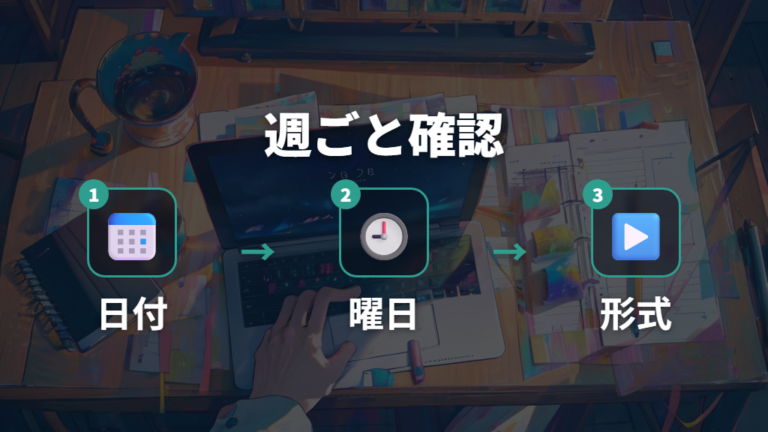 配信開始日と追加スケジュールを週ごとに追う
