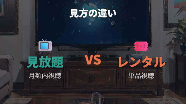 見放題とレンタルの違いから視聴方法を整理