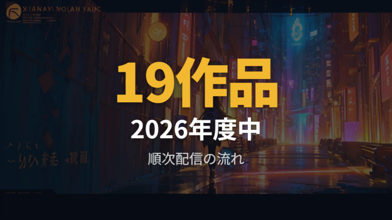 今後の配信予定と再配信は2027年初頭までの19作品の流れで確認する