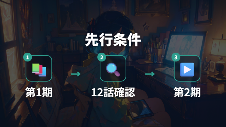 1期・2期の配信範囲で第2クールだけ見つかる場合