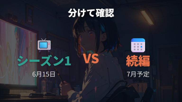 続編や関連作の配信予定はPrime Videoと分けて見る