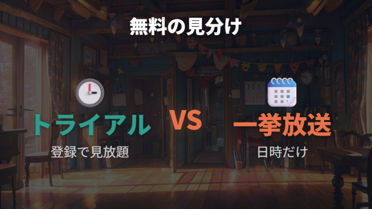 無料で見る方法はあるかを期間限定配信まで含めて考える