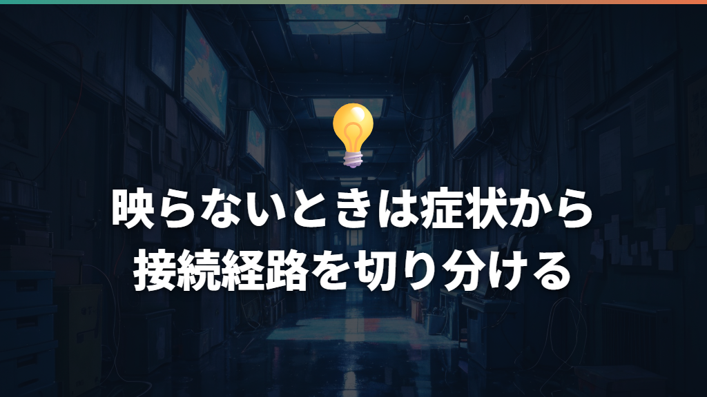 映らないときは症状から接続経路を切り分ける